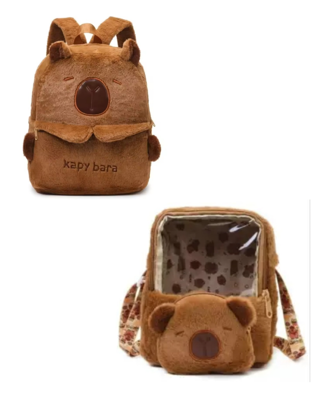 Miniatura 6 de COMBO MOCHILA + BOLSO CAPYBARA AFELPADO